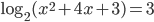 \log_2(x^2+4x+3)=3